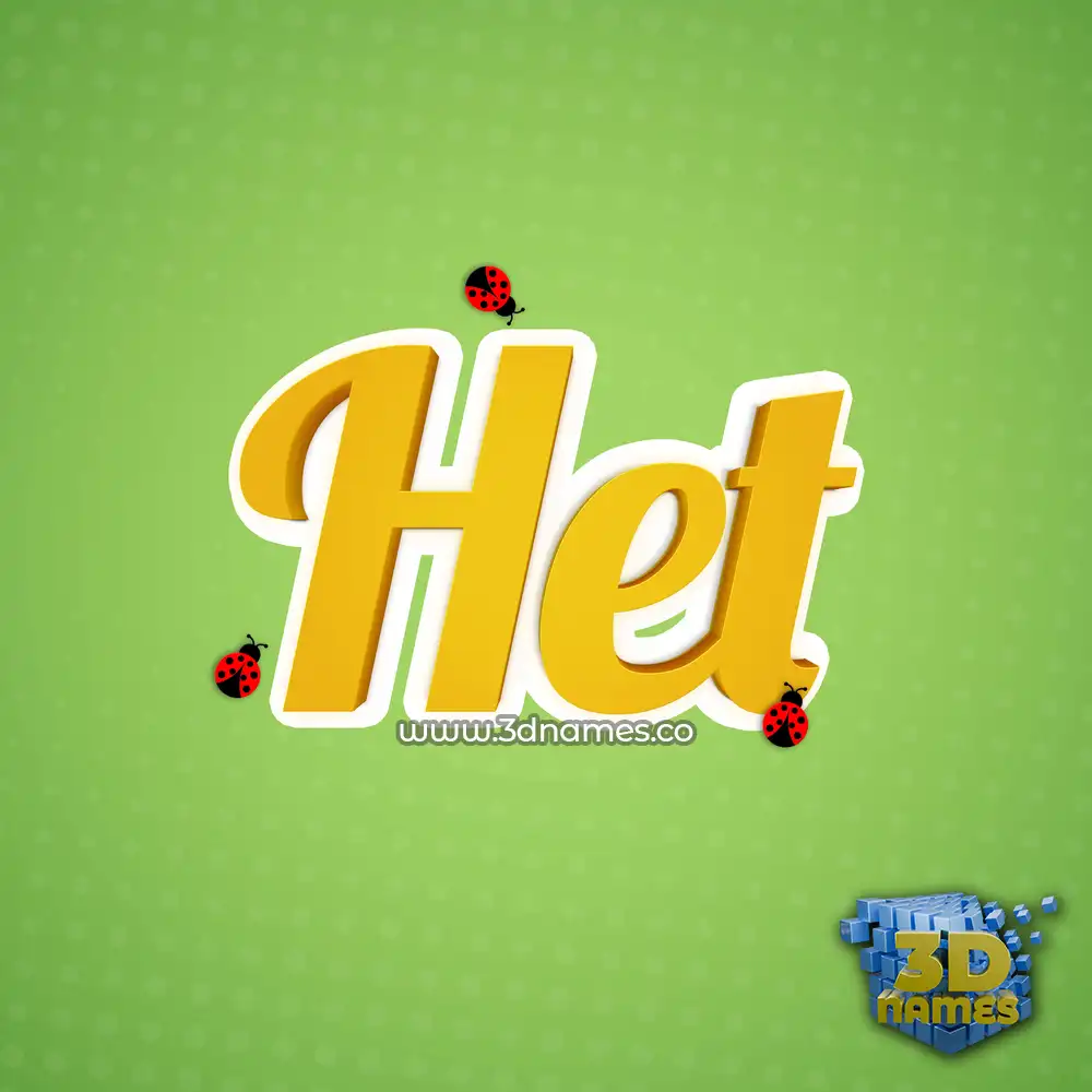 het in Ladybugs style - 3D name wallpaper