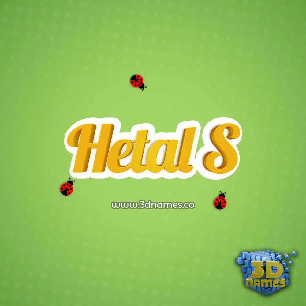 hetal s in Ladybugs style - 3D name wallpaper