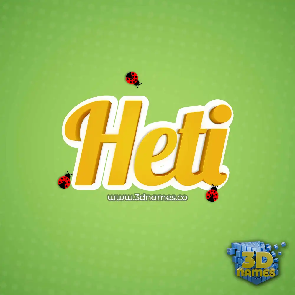 heti in Ladybugs style - 3D name wallpaper
