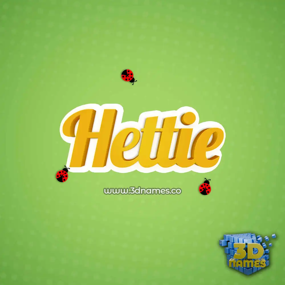 hettie in Ladybugs style - 3D name wallpaper