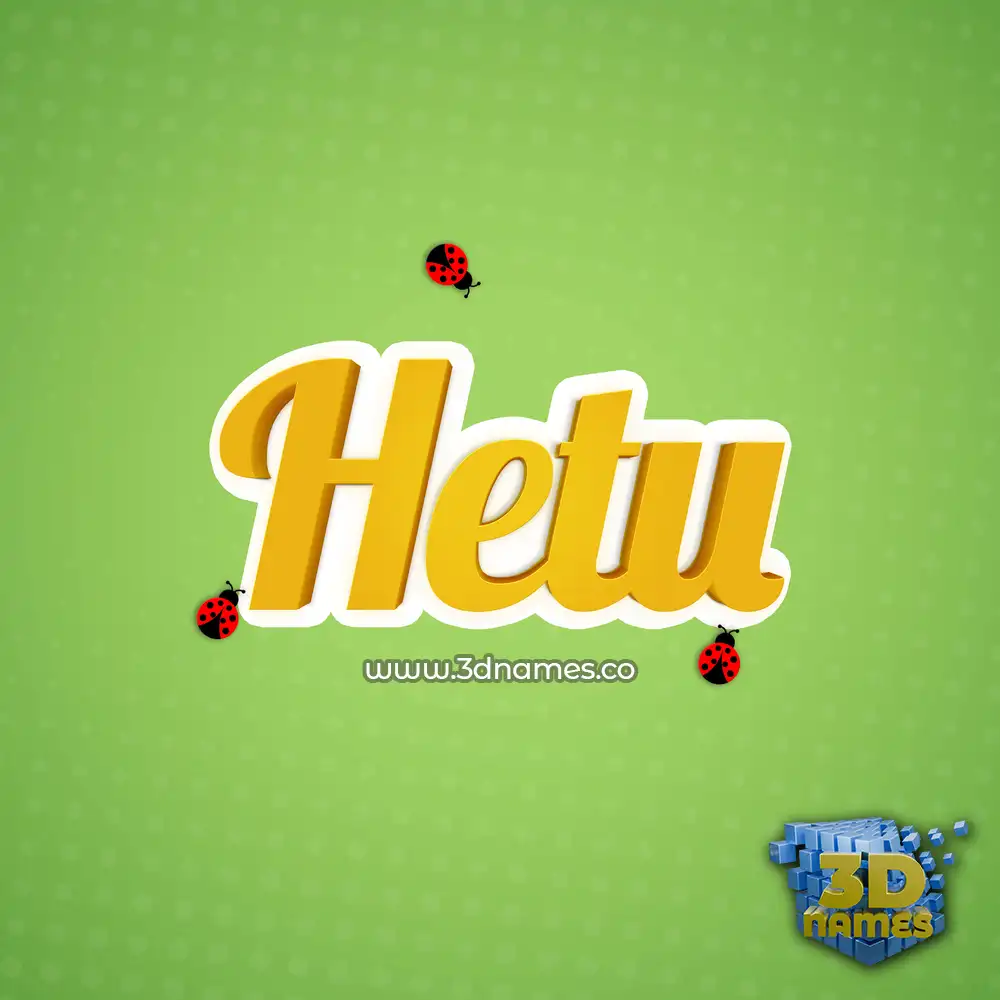 hetu in Ladybugs style - 3D name wallpaper