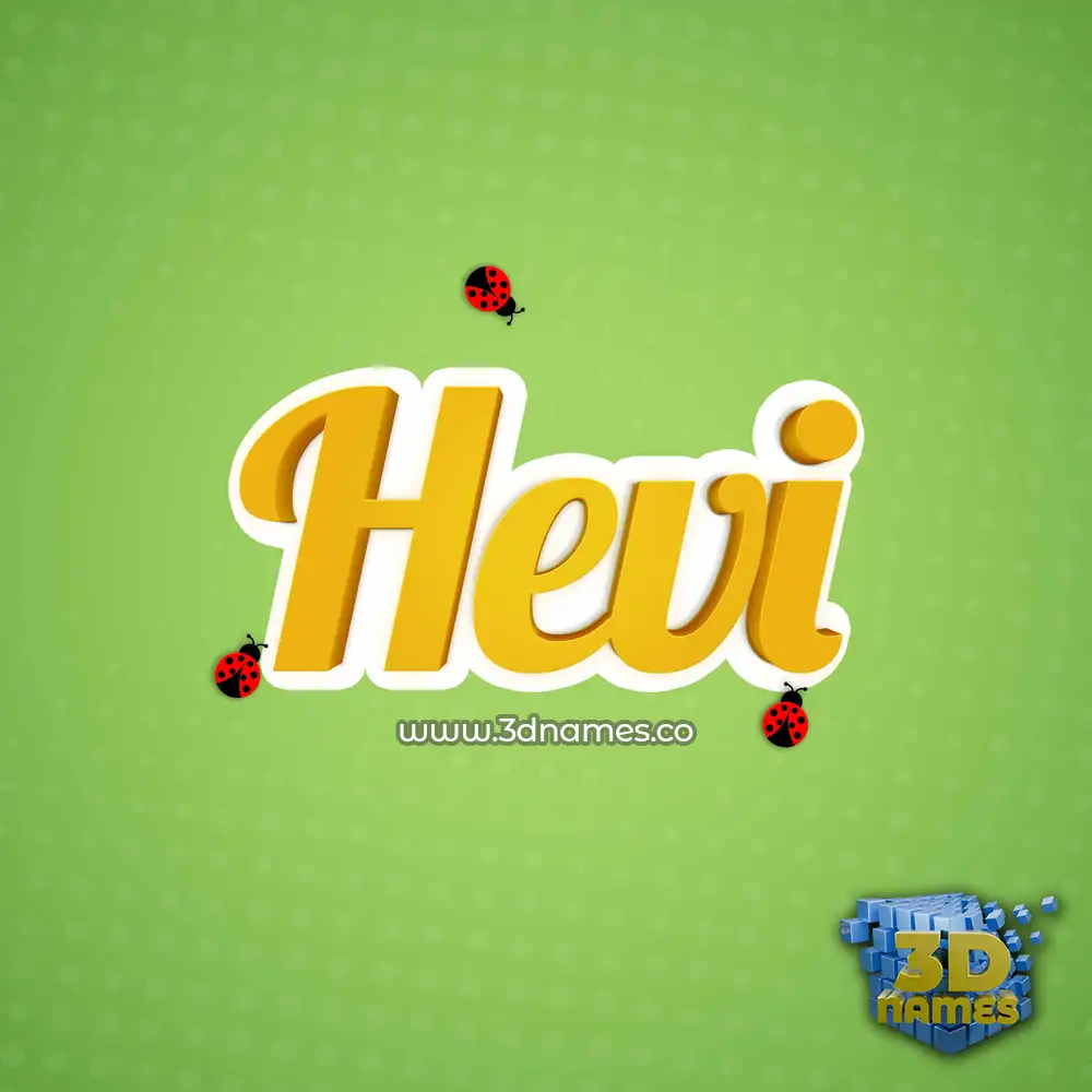 hevi in Ladybugs style - 3D name wallpaper