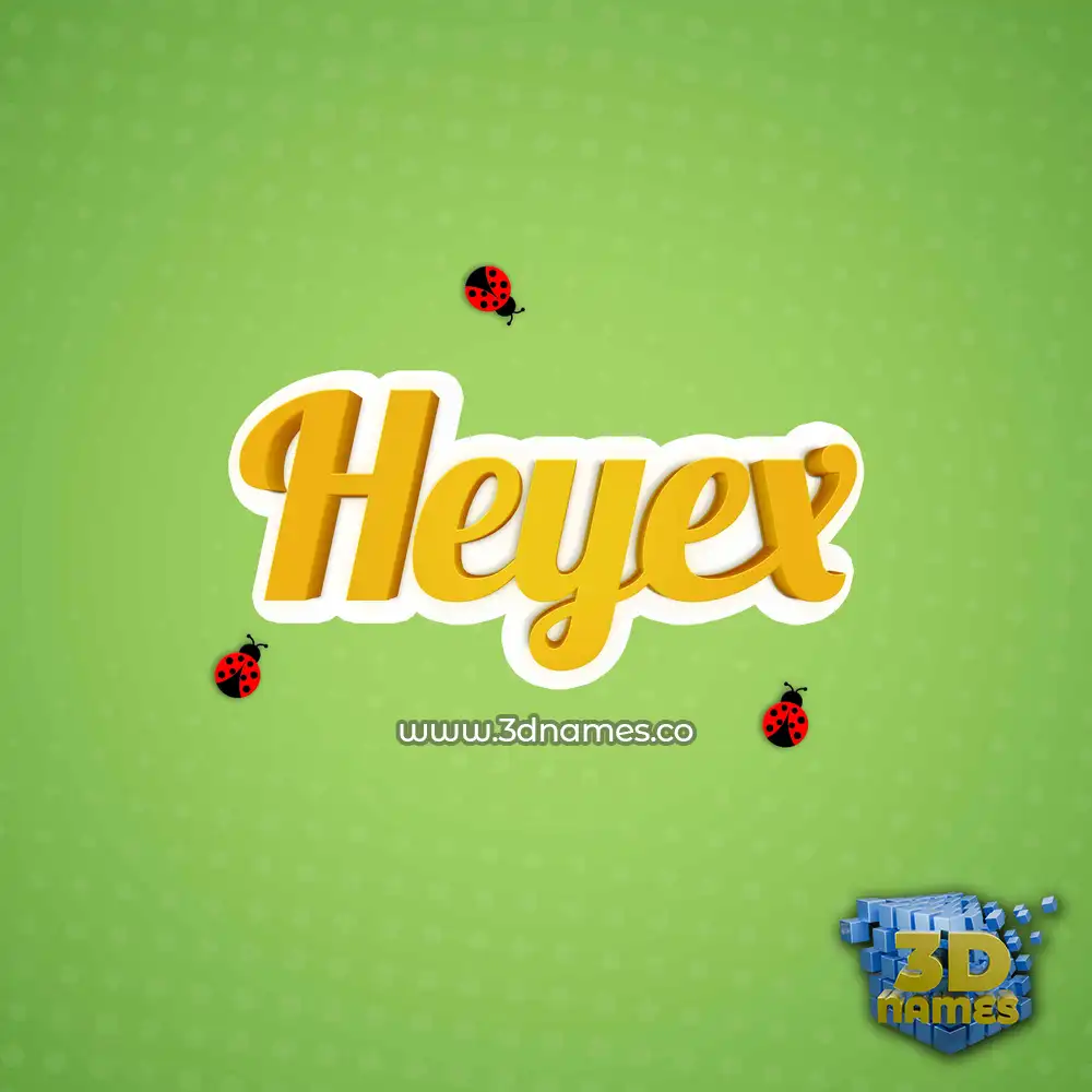 heyex in Ladybugs style - 3D name wallpaper