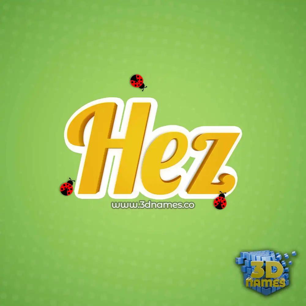 hez in Ladybugs style - 3D name wallpaper
