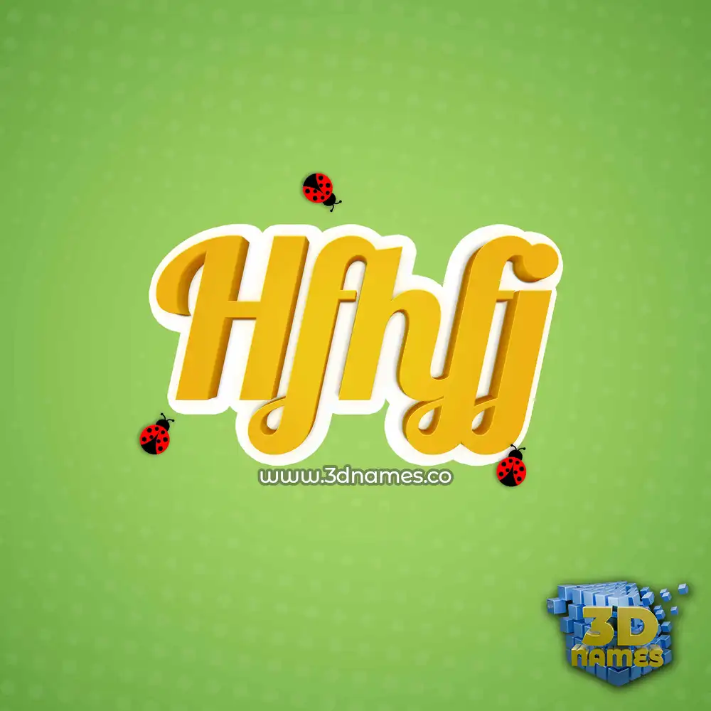 hfhfj in Ladybugs style - 3D name wallpaper