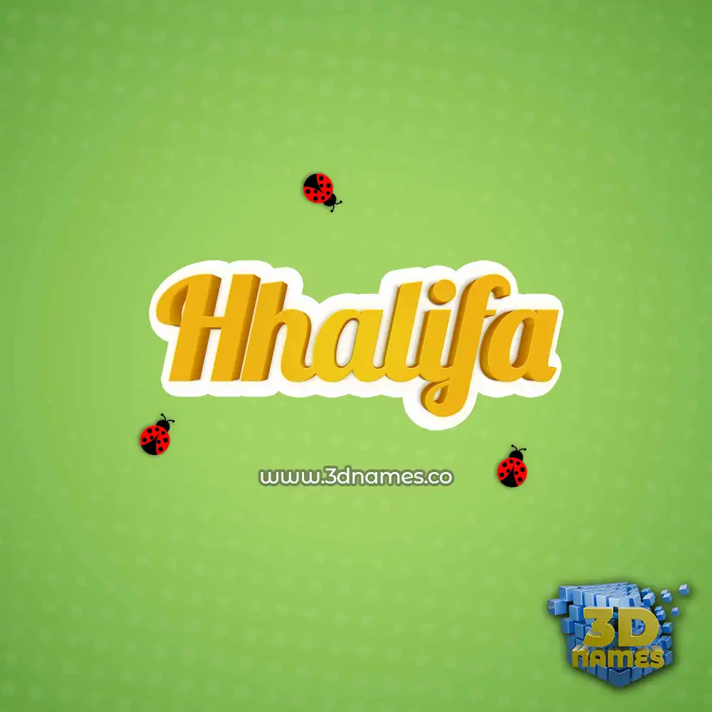 hhalifa in Ladybugs style - 3D name wallpaper