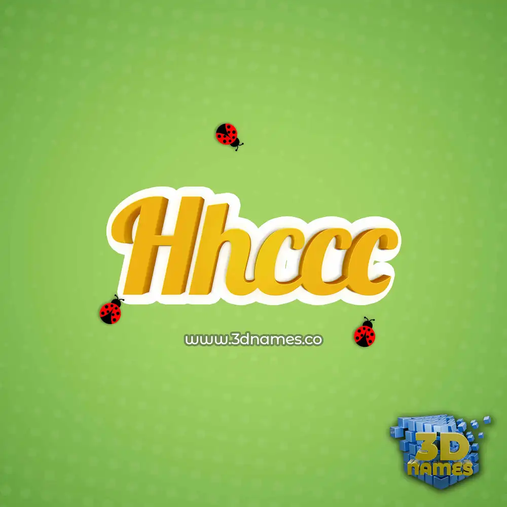 hhccc in Ladybugs style - 3D name wallpaper