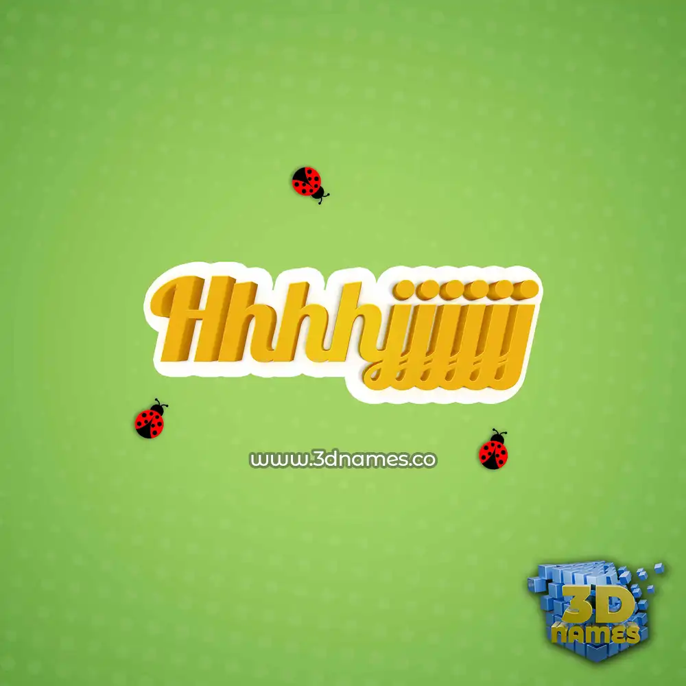 hhhhjjjjjj in Ladybugs style - 3D name wallpaper