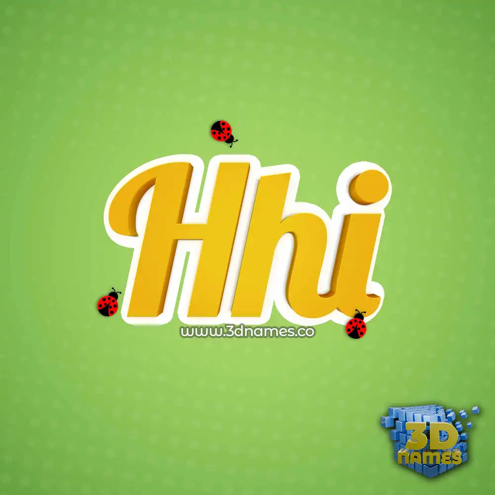 hhi in Ladybugs style - 3D name wallpaper