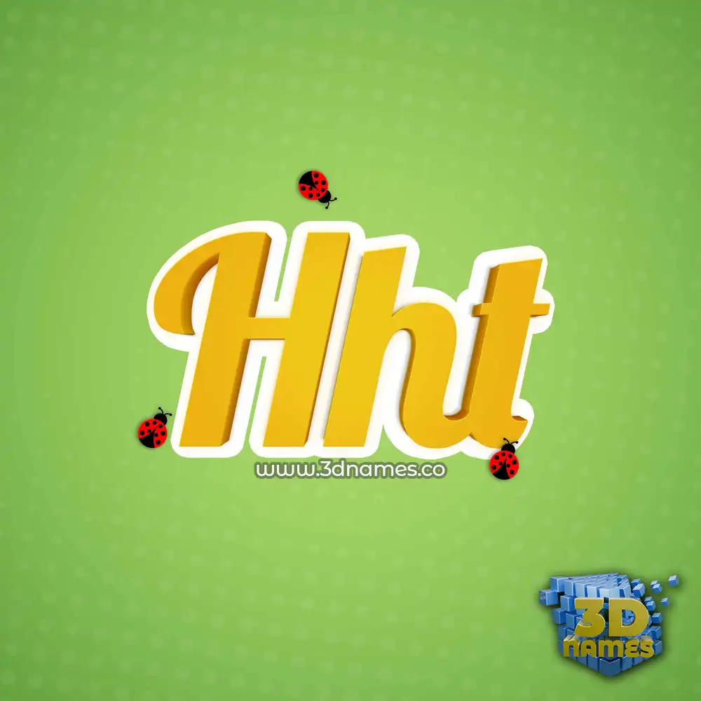 hht in Ladybugs style - 3D name wallpaper