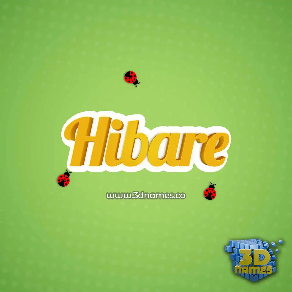 hibare in Ladybugs style - 3D name wallpaper