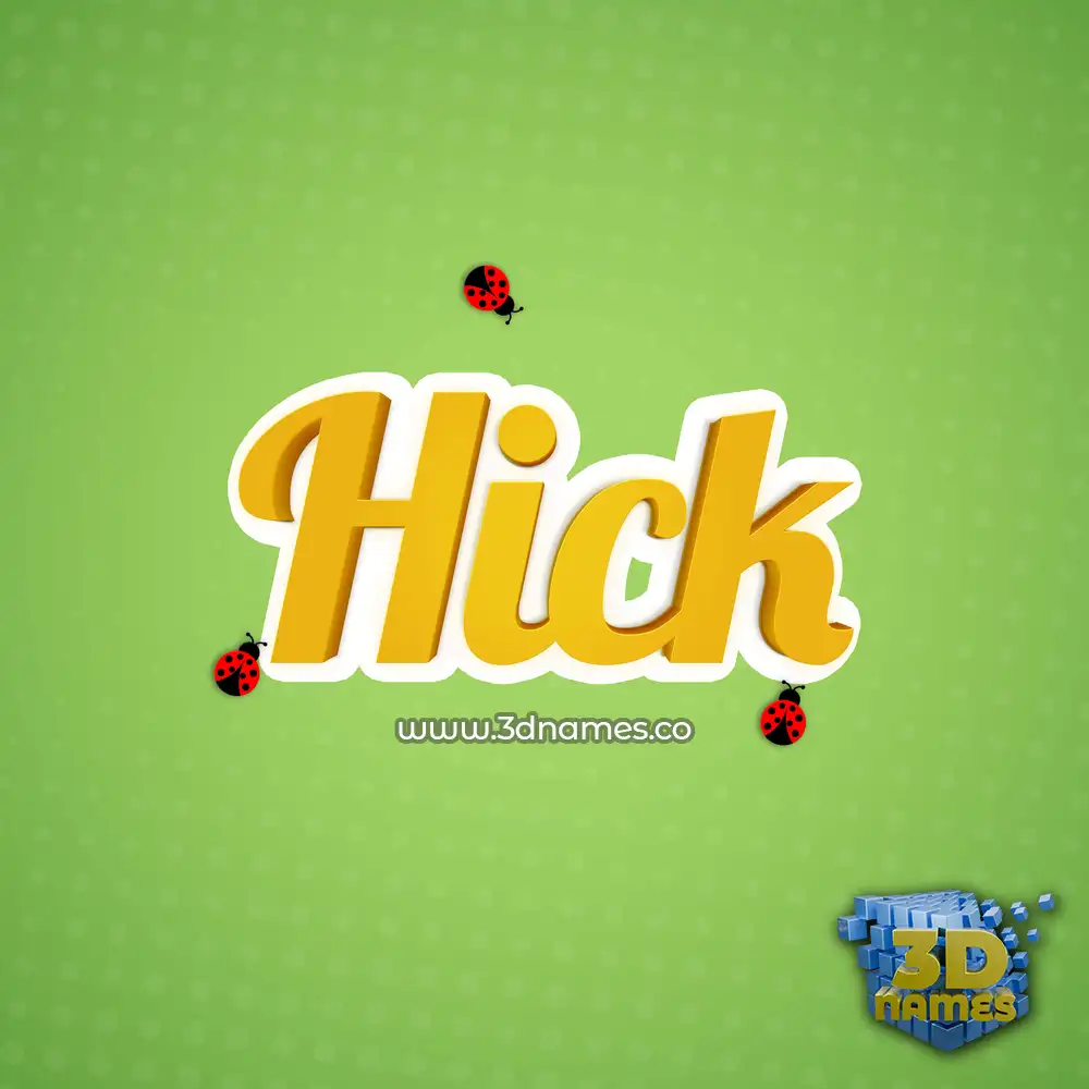 hick in Ladybugs style - 3D name wallpaper