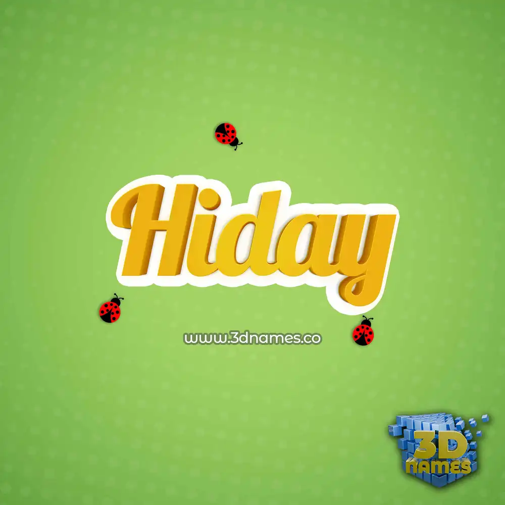 hiday in Ladybugs style - 3D name wallpaper