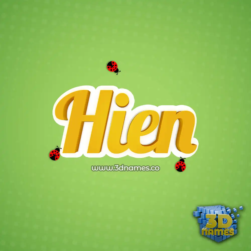 hien in Ladybugs style - 3D name wallpaper