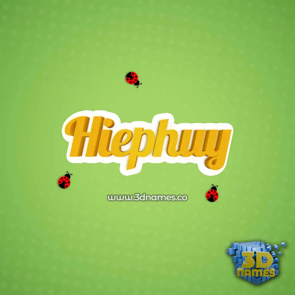 hiephuy in Ladybugs style - 3D name wallpaper