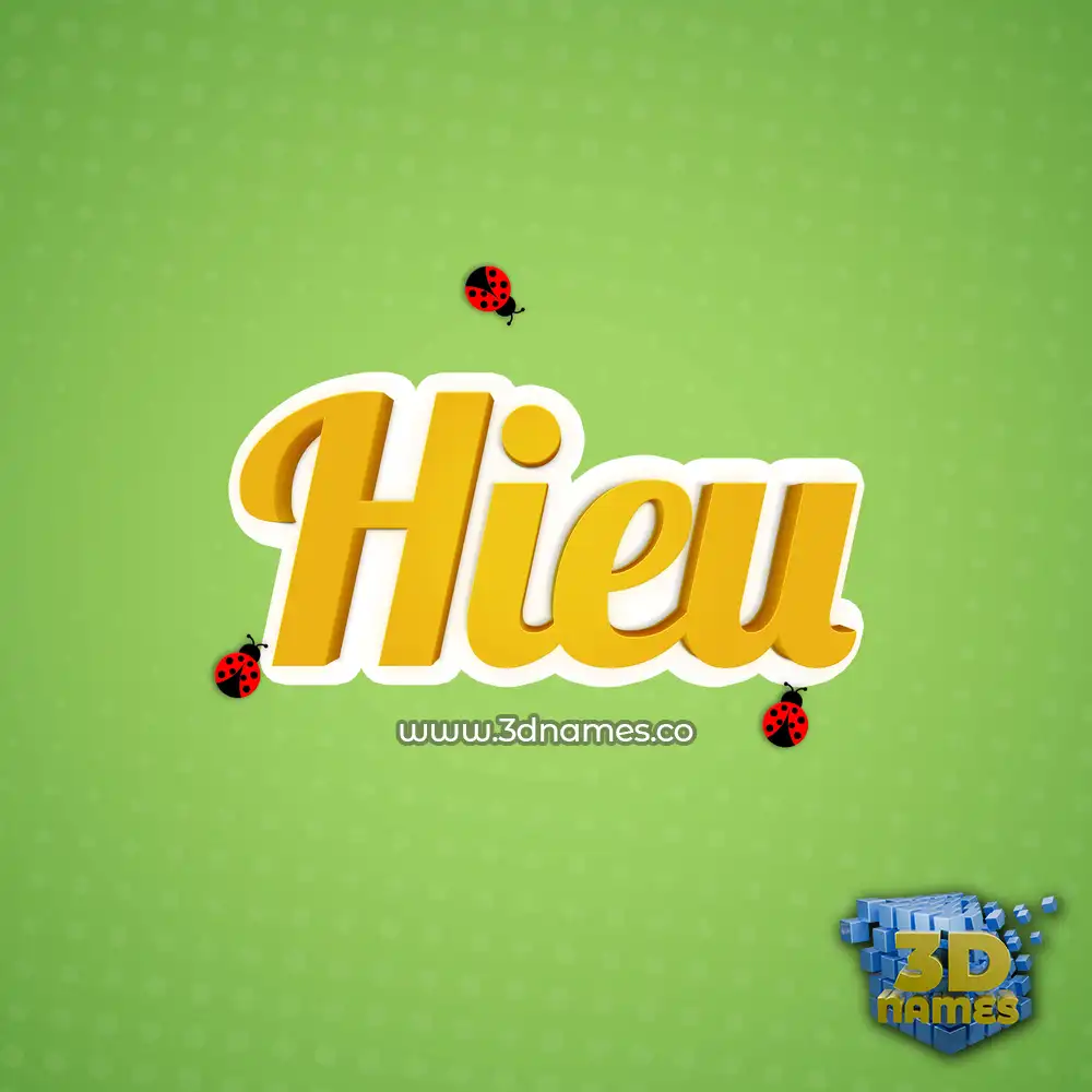 hieu in Ladybugs style - 3D name wallpaper