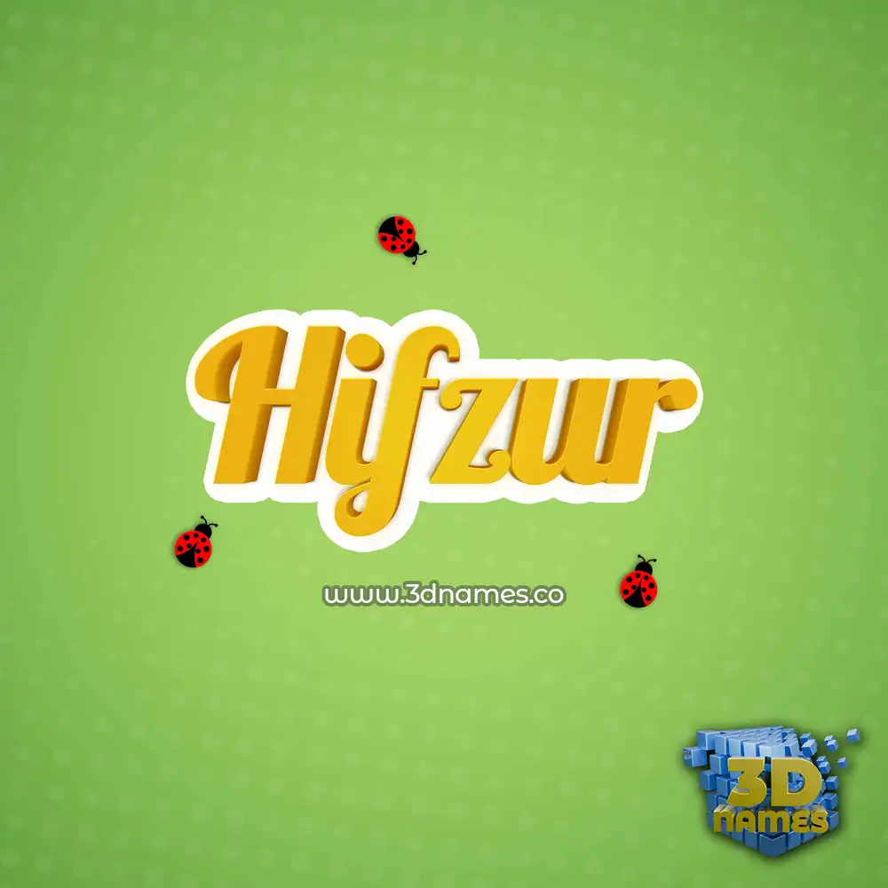 hifzur in Ladybugs style - 3D name wallpaper