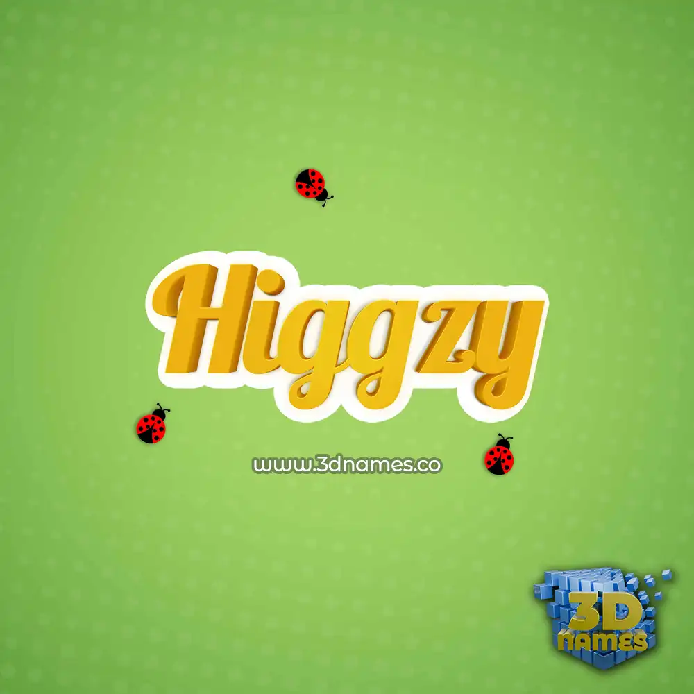 higgzy in Ladybugs style - 3D name wallpaper