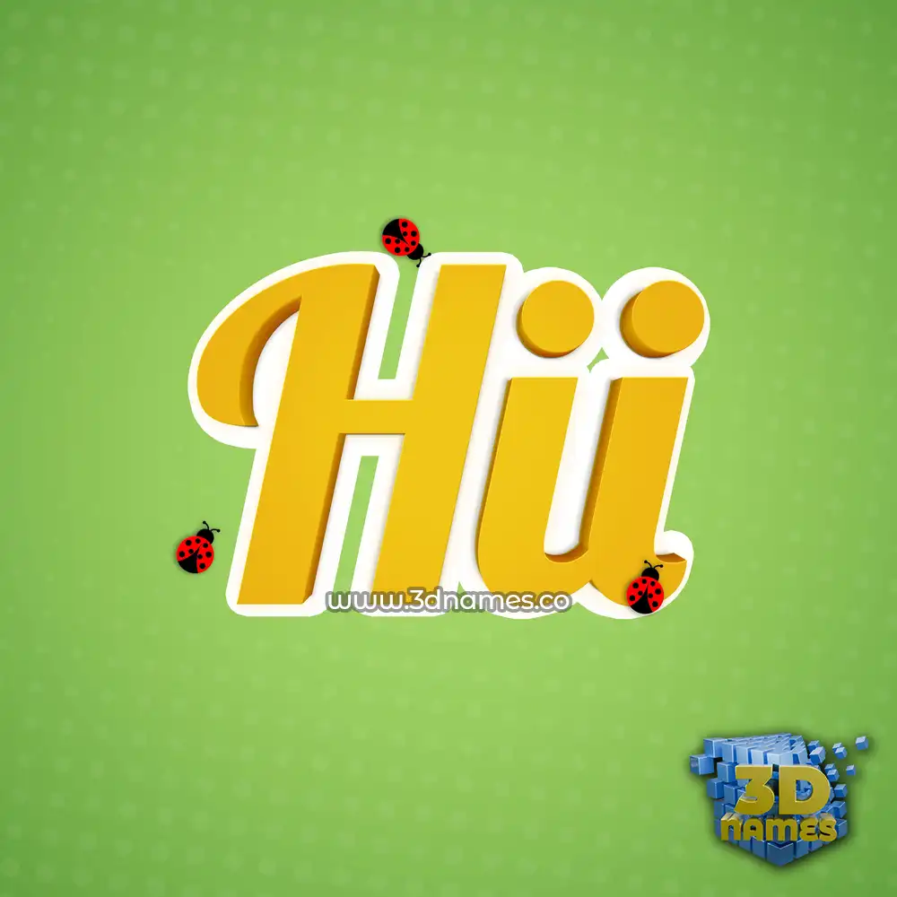hii in Ladybugs style - 3D name wallpaper