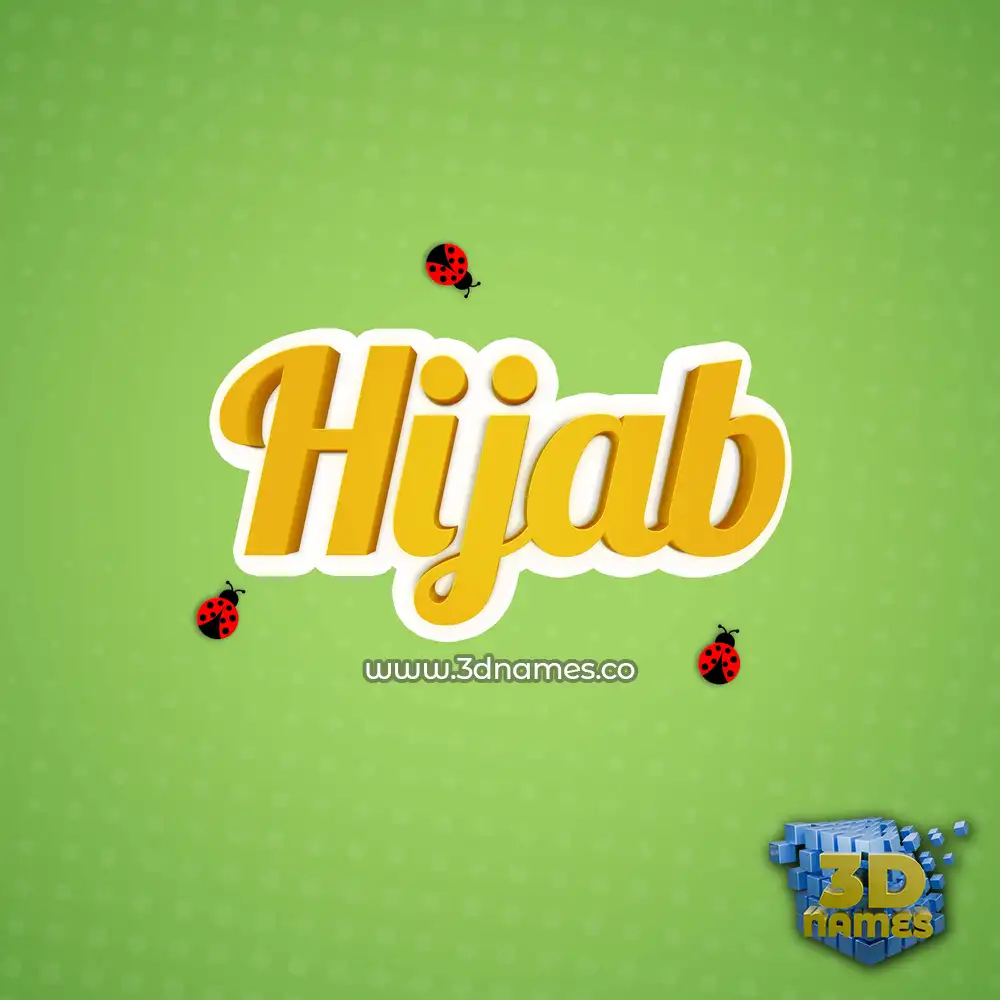 hijab in Ladybugs style - 3D name wallpaper