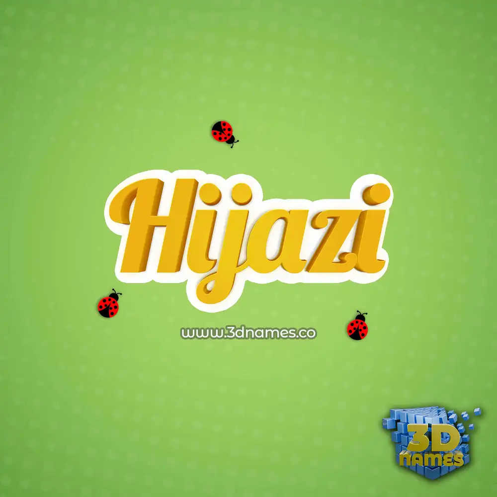 hijazi in Ladybugs style - 3D name wallpaper