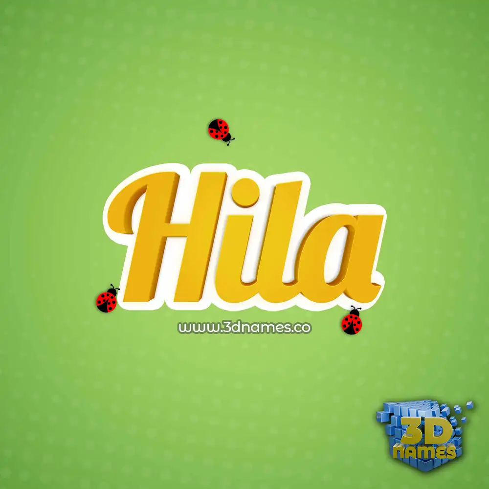 hila in Ladybugs style - 3D name wallpaper