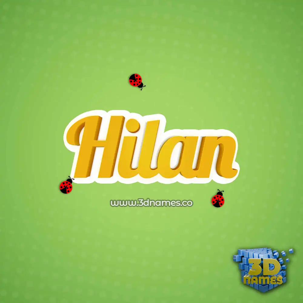 hilan in Ladybugs style - 3D name wallpaper