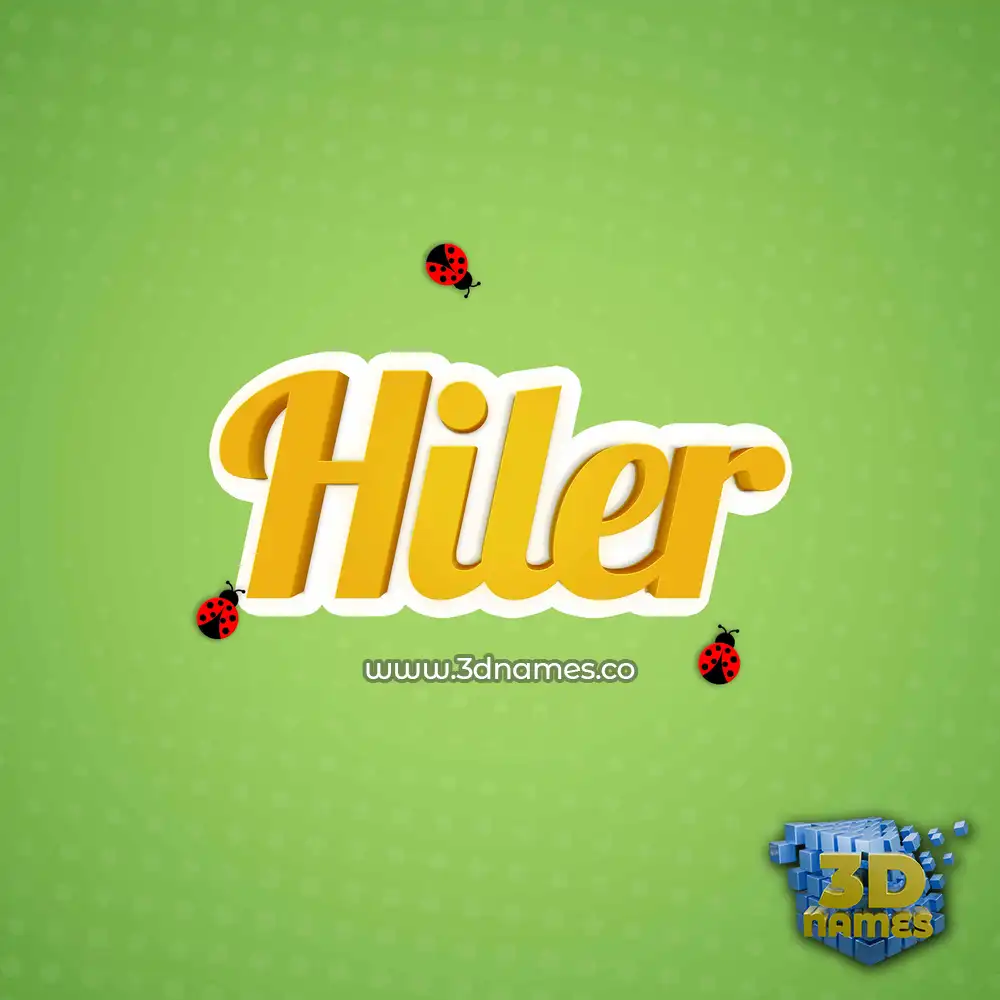 hiler in Ladybugs style - 3D name wallpaper