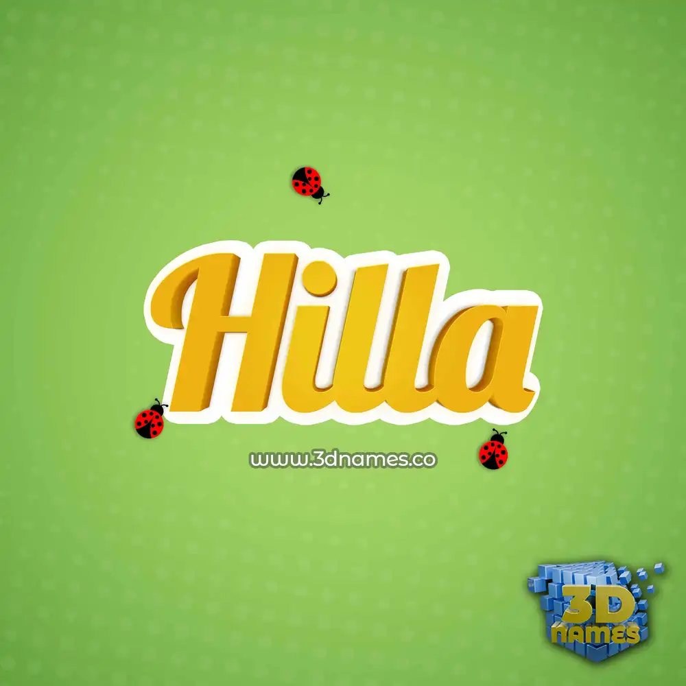 hilla in Ladybugs style - 3D name wallpaper