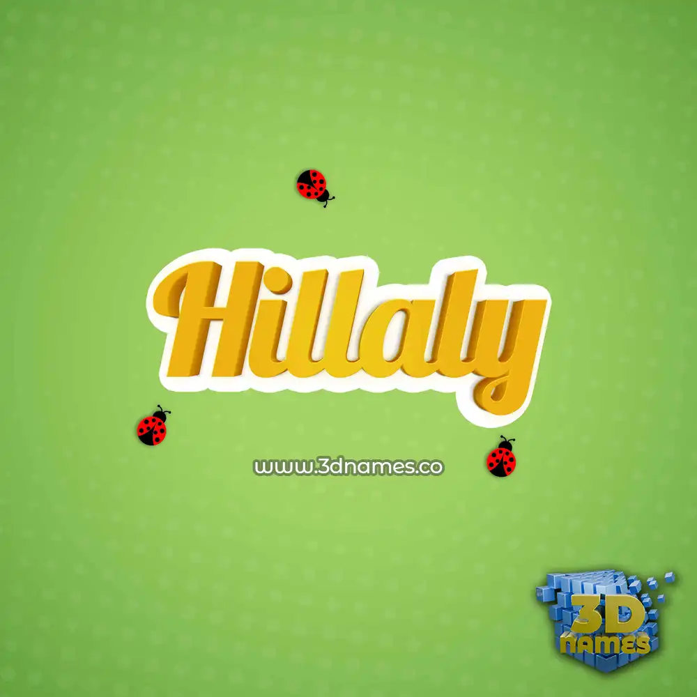 hillaly in Ladybugs style - 3D name wallpaper