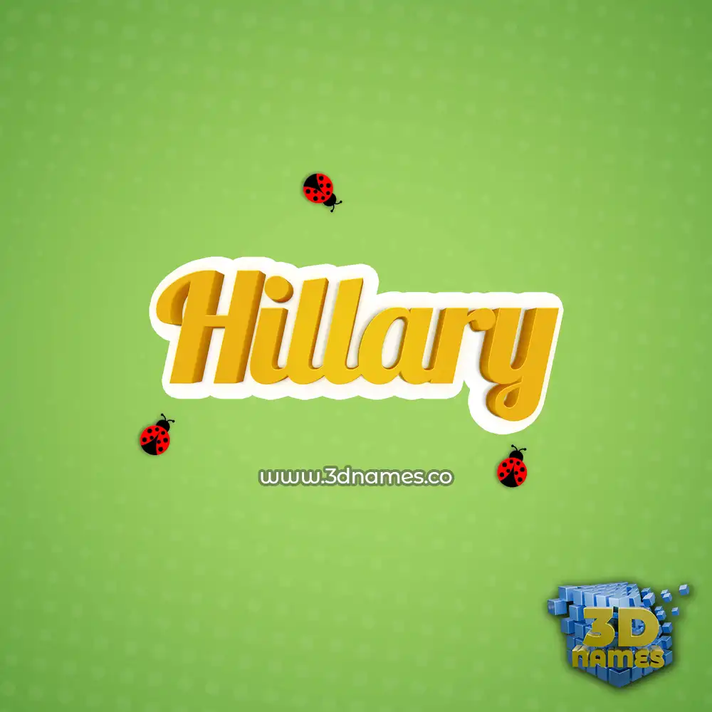 hillary in Ladybugs style - 3D name wallpaper