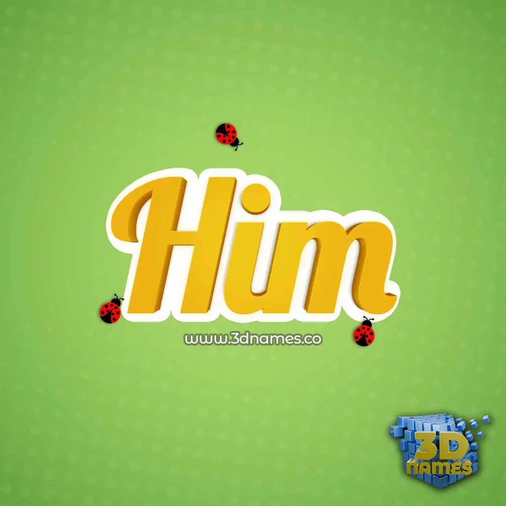 him in Ladybugs style - 3D name wallpaper