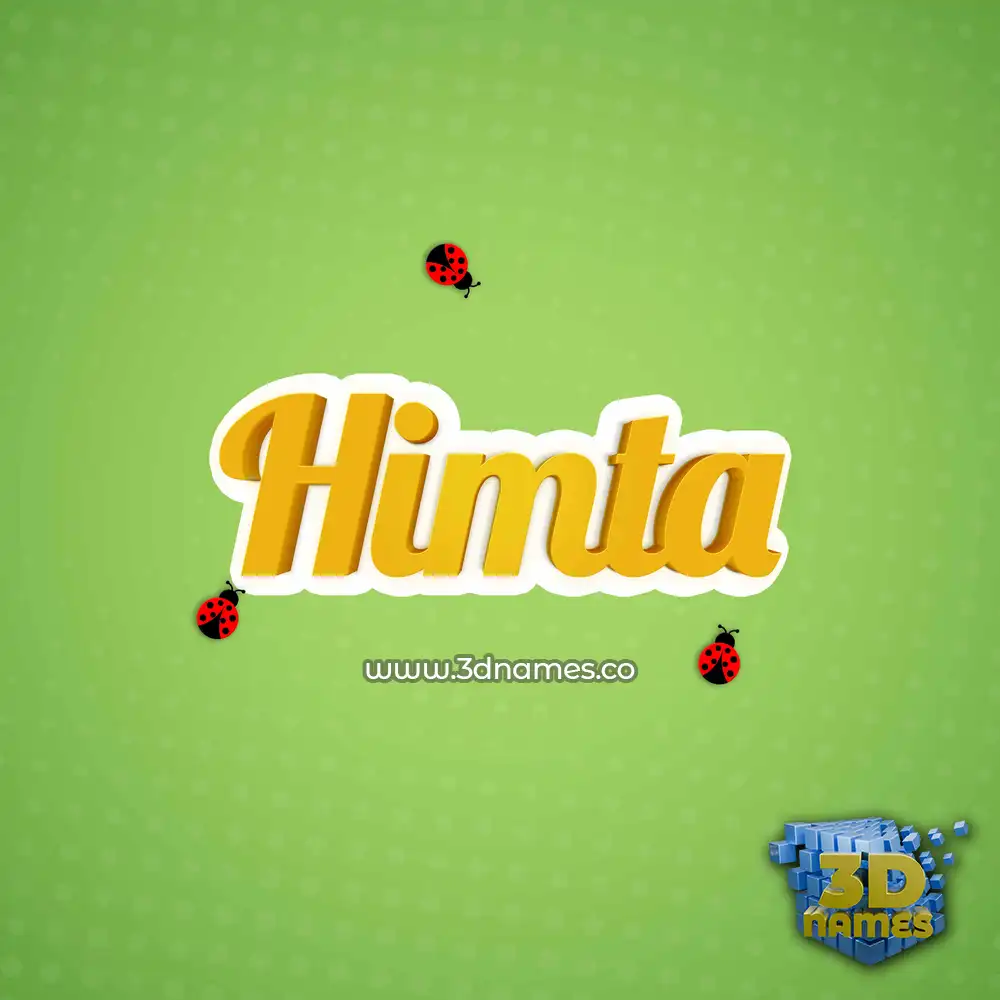 himta in Ladybugs style - 3D name wallpaper
