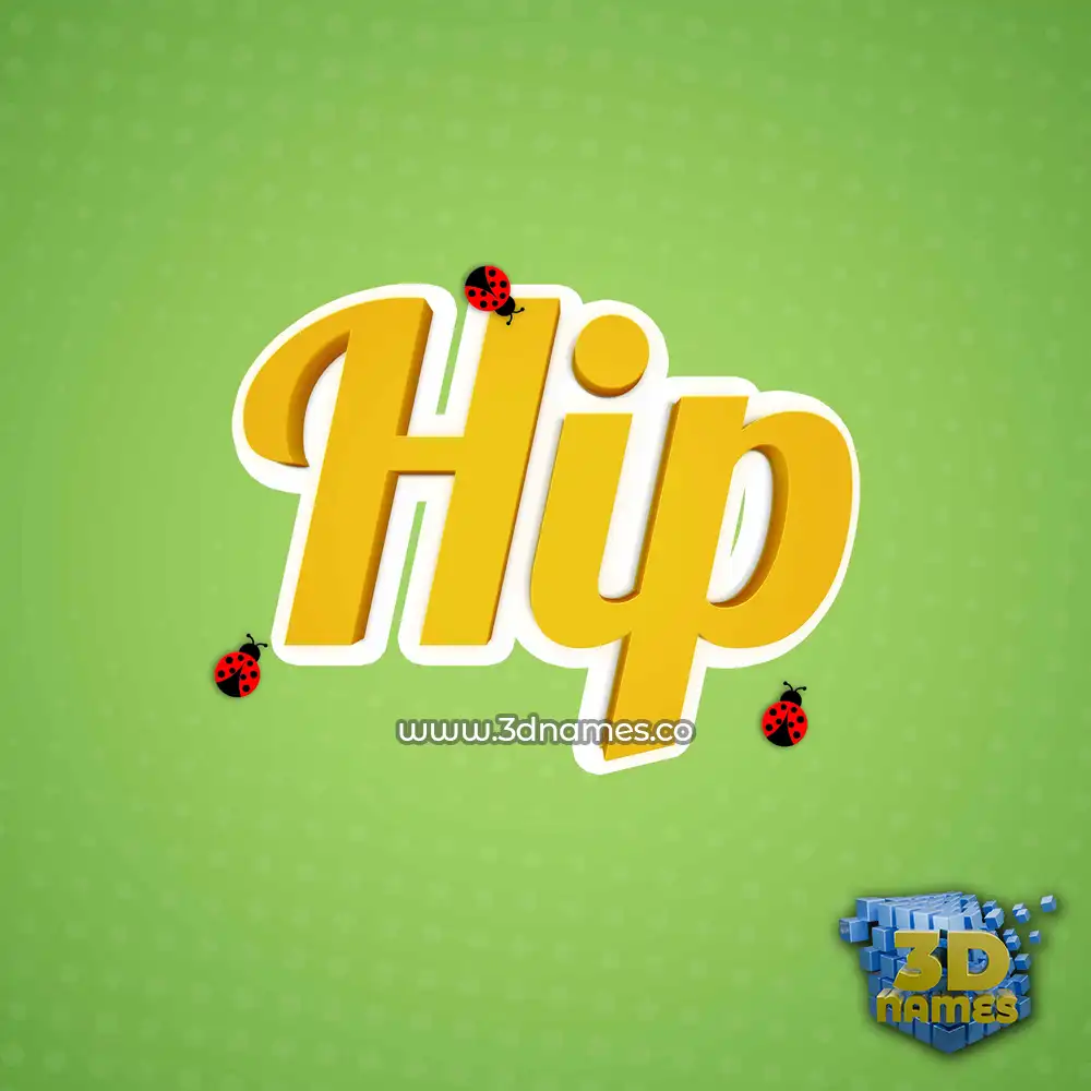 hip in Ladybugs style - 3D name wallpaper