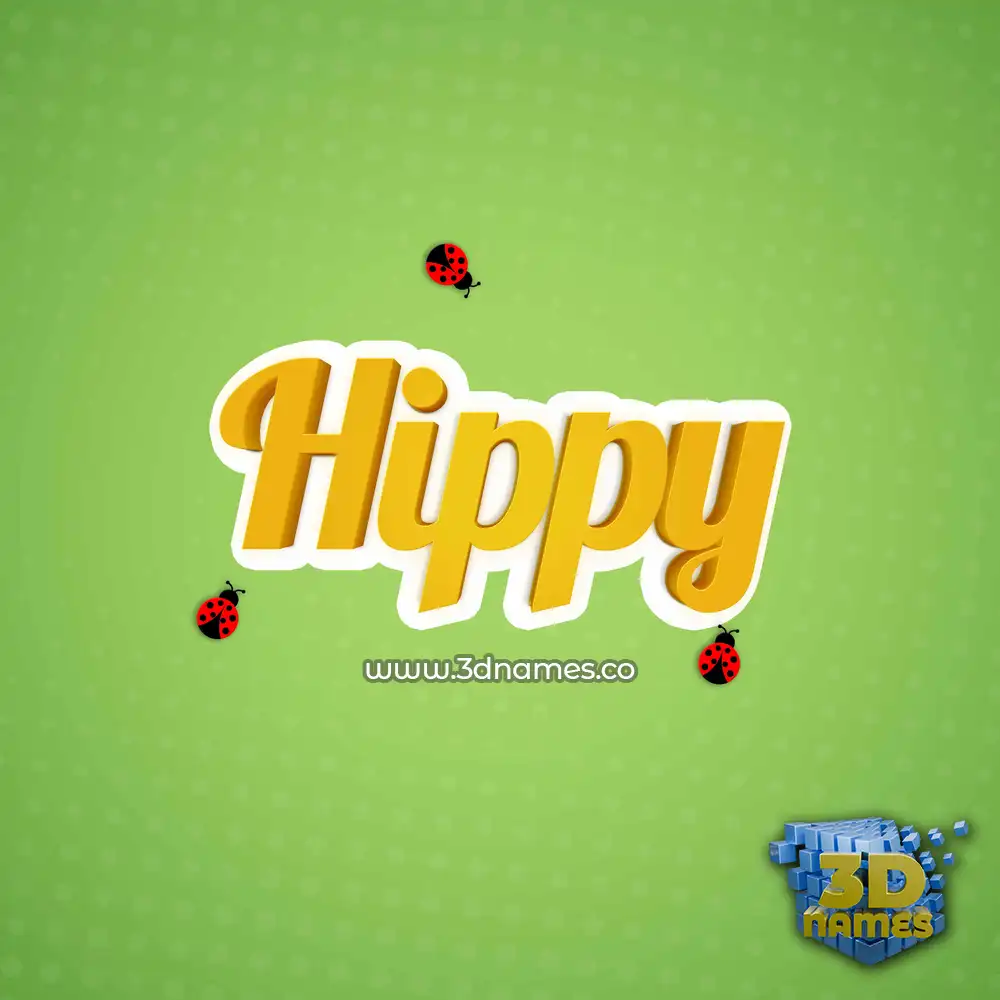hippy in Ladybugs style - 3D name wallpaper