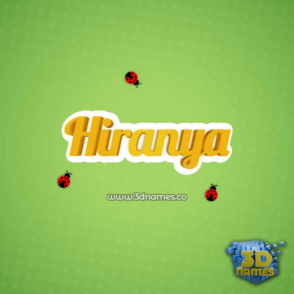 hiranya in Ladybugs style - 3D name wallpaper