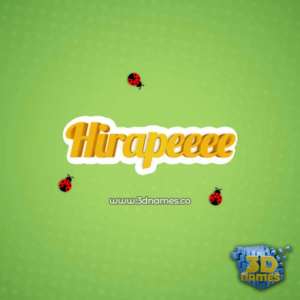 hirapeeee in Ladybugs style - 3D name wallpaper