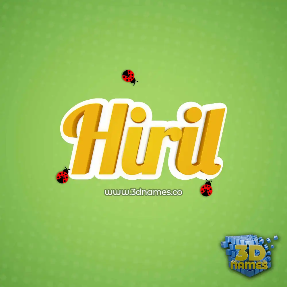 hiril in Ladybugs style - 3D name wallpaper