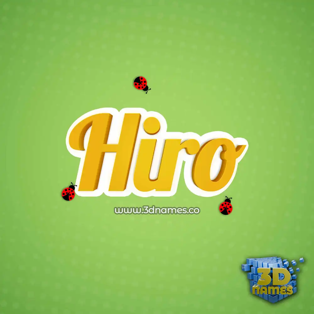 hiro in Ladybugs style - 3D name wallpaper