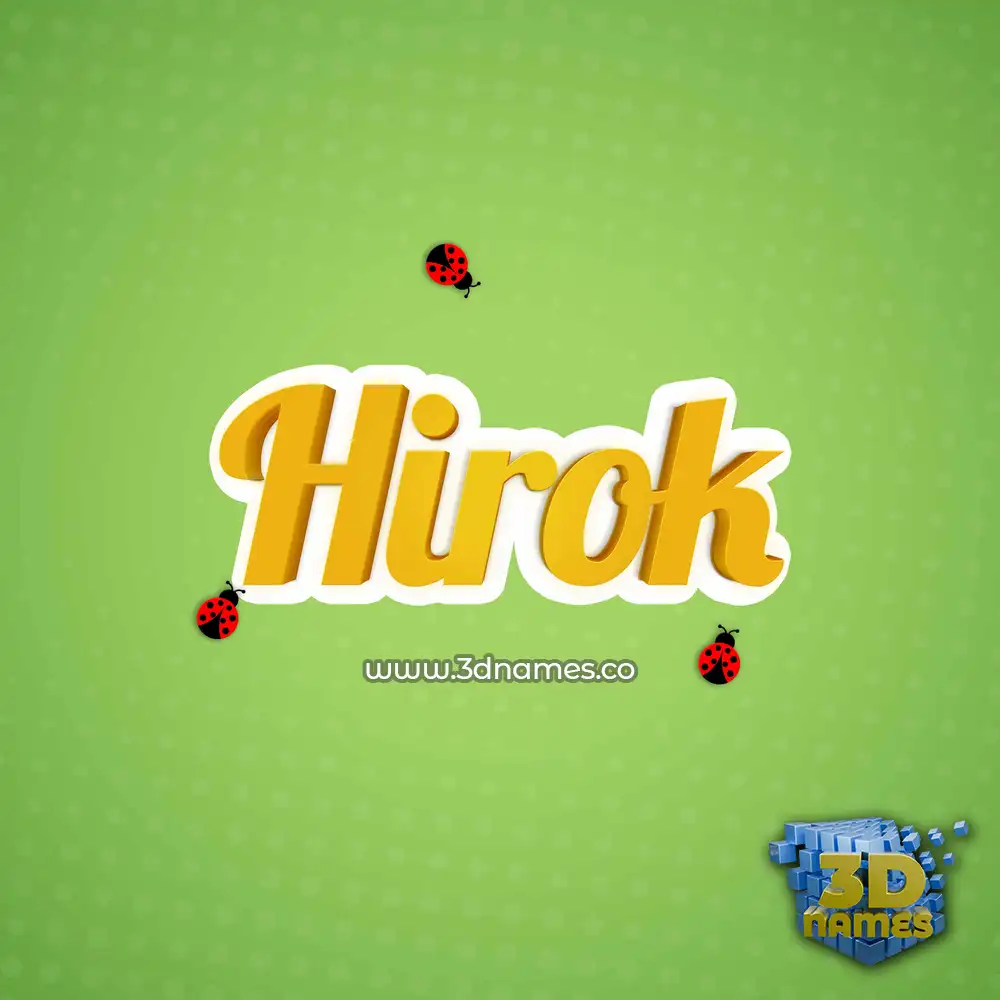 hirok in Ladybugs style - 3D name wallpaper