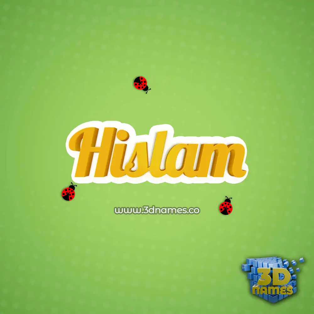 hislam in Ladybugs style - 3D name wallpaper