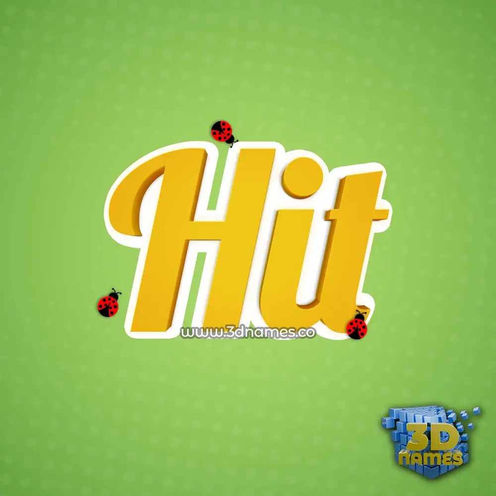 hit in Ladybugs style - 3D name wallpaper