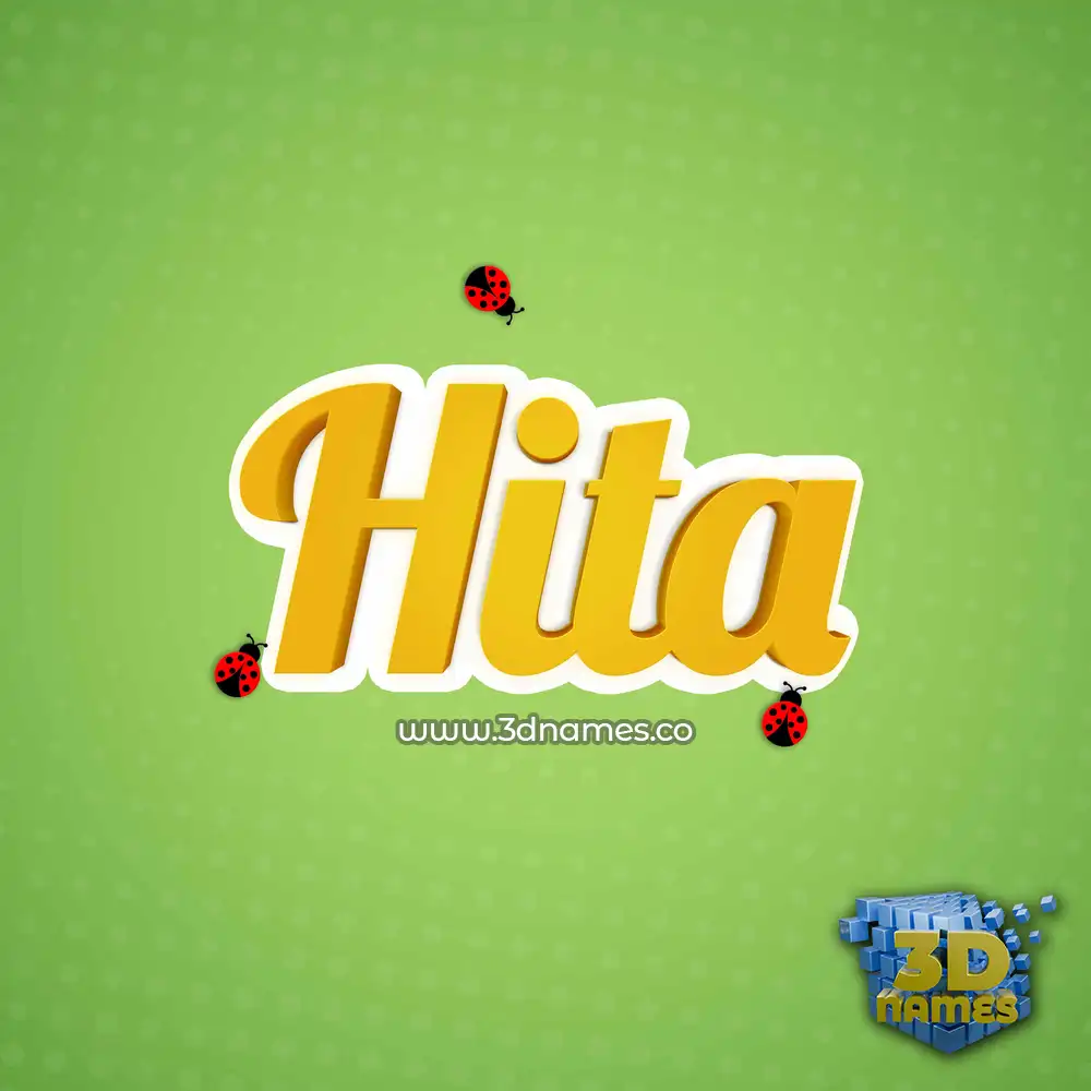 hita in Ladybugs style - 3D name wallpaper