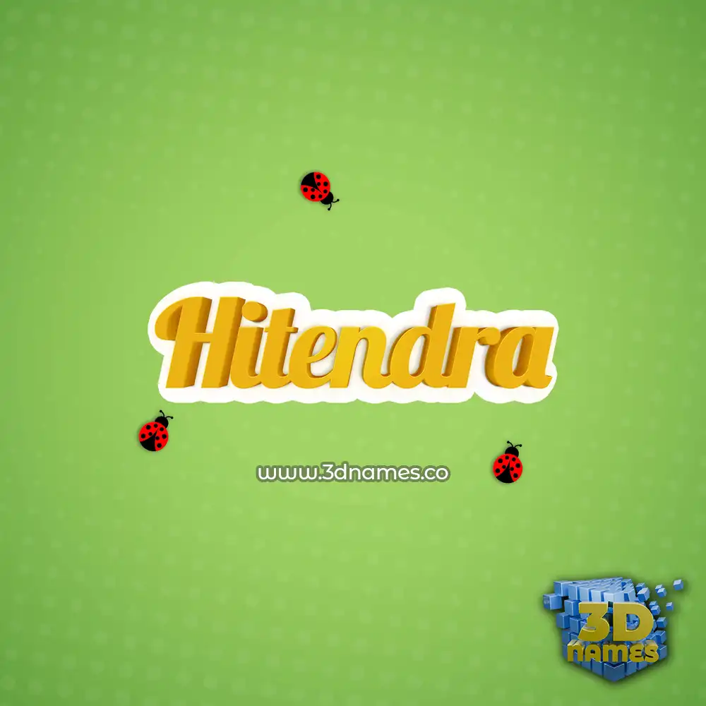 hitendra in Ladybugs style - 3D name wallpaper