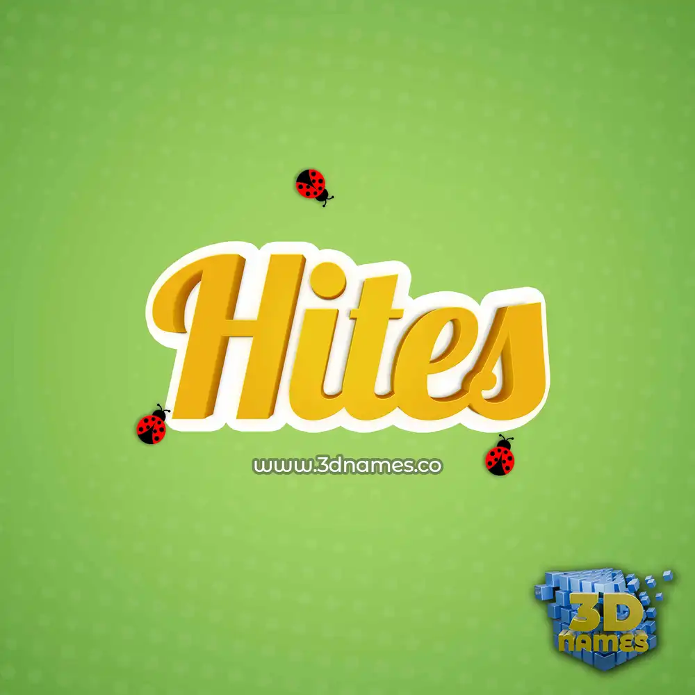 hites in Ladybugs style - 3D name wallpaper