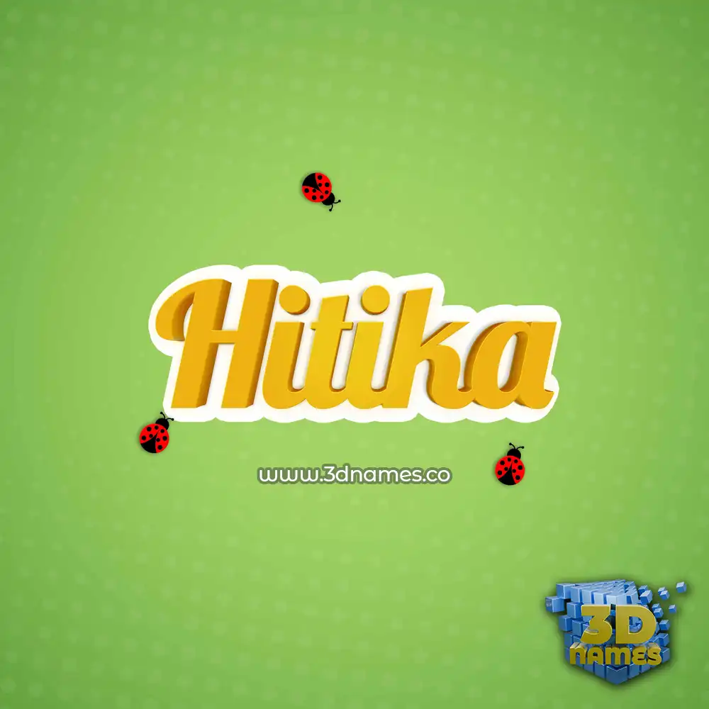 hitika in Ladybugs style - 3D name wallpaper