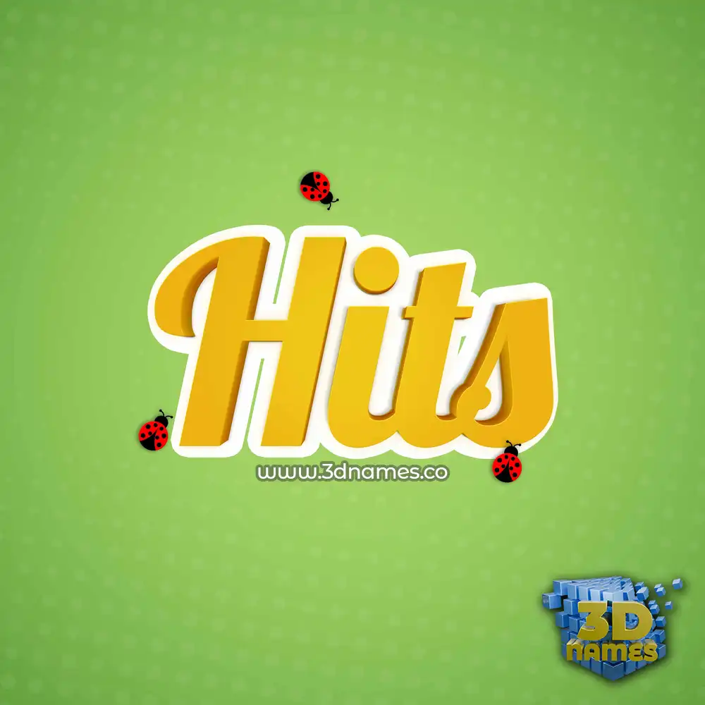 hits in Ladybugs style - 3D name wallpaper