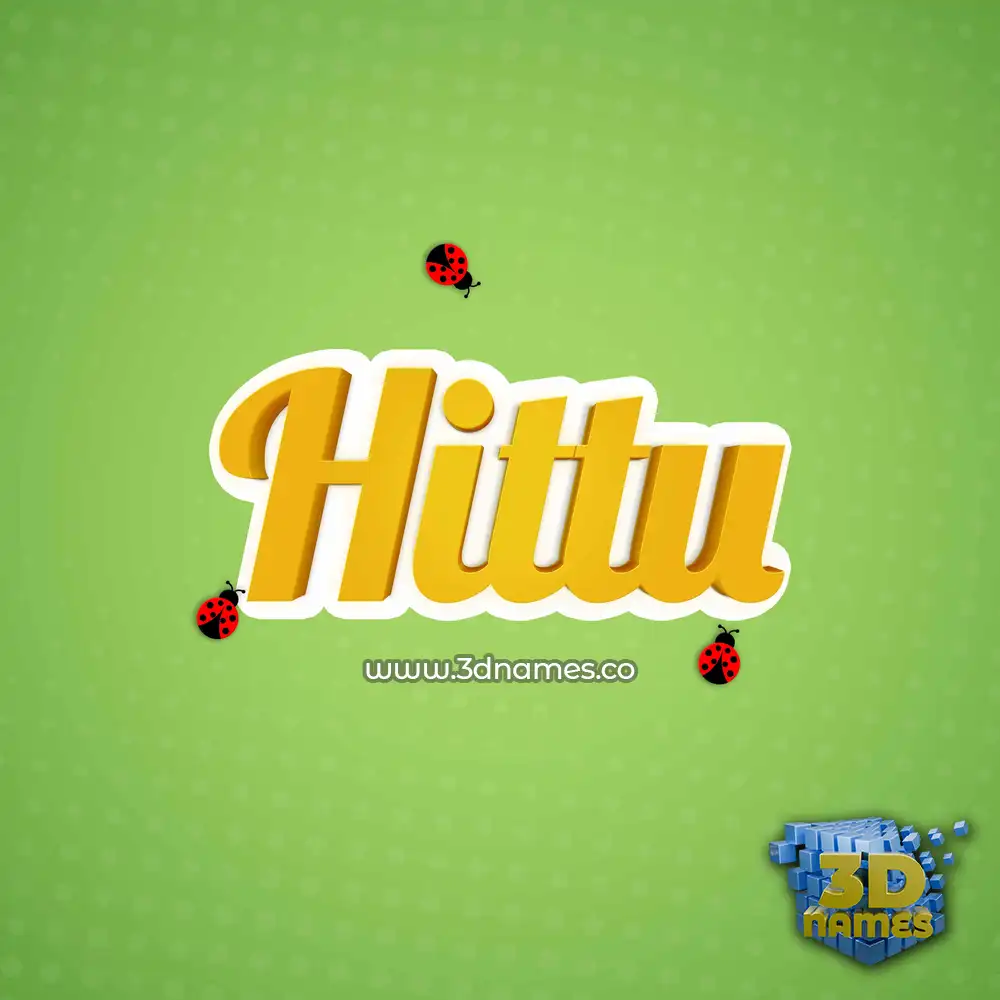 hittu in Ladybugs style - 3D name wallpaper