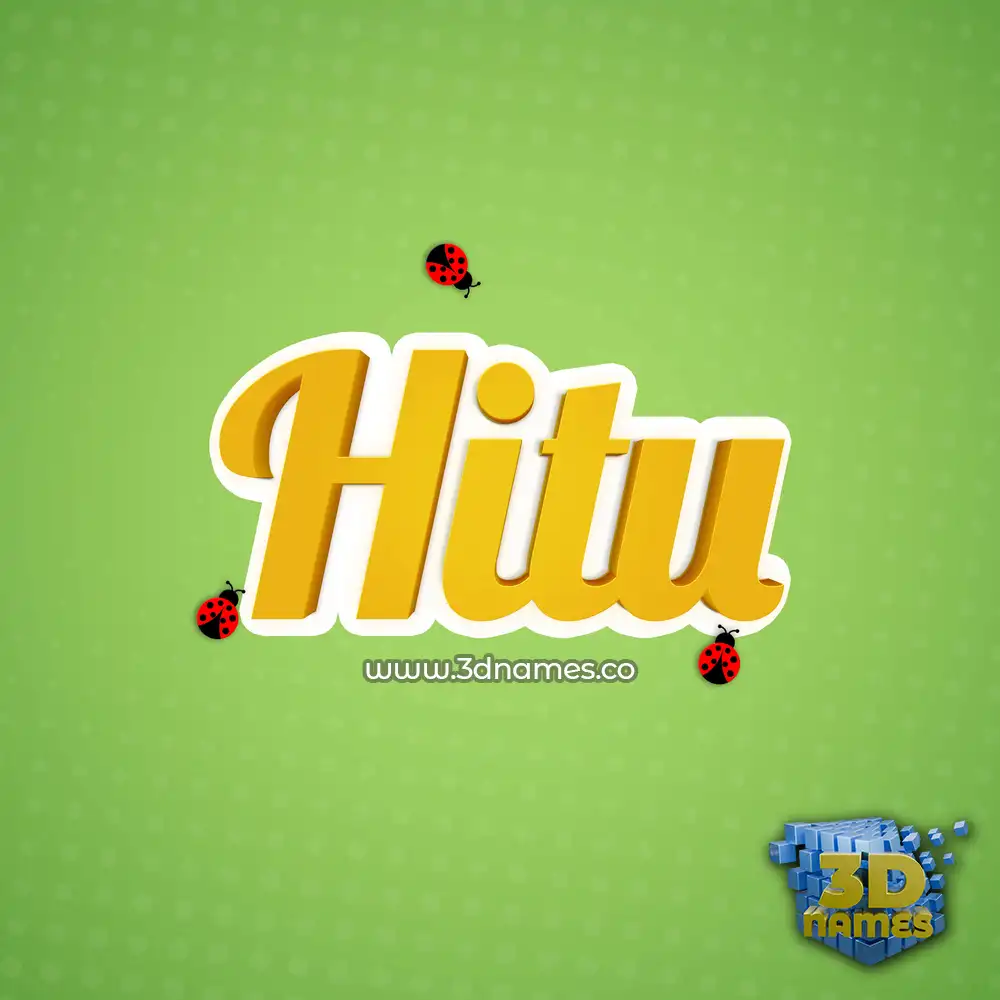 hitu in Ladybugs style - 3D name wallpaper
