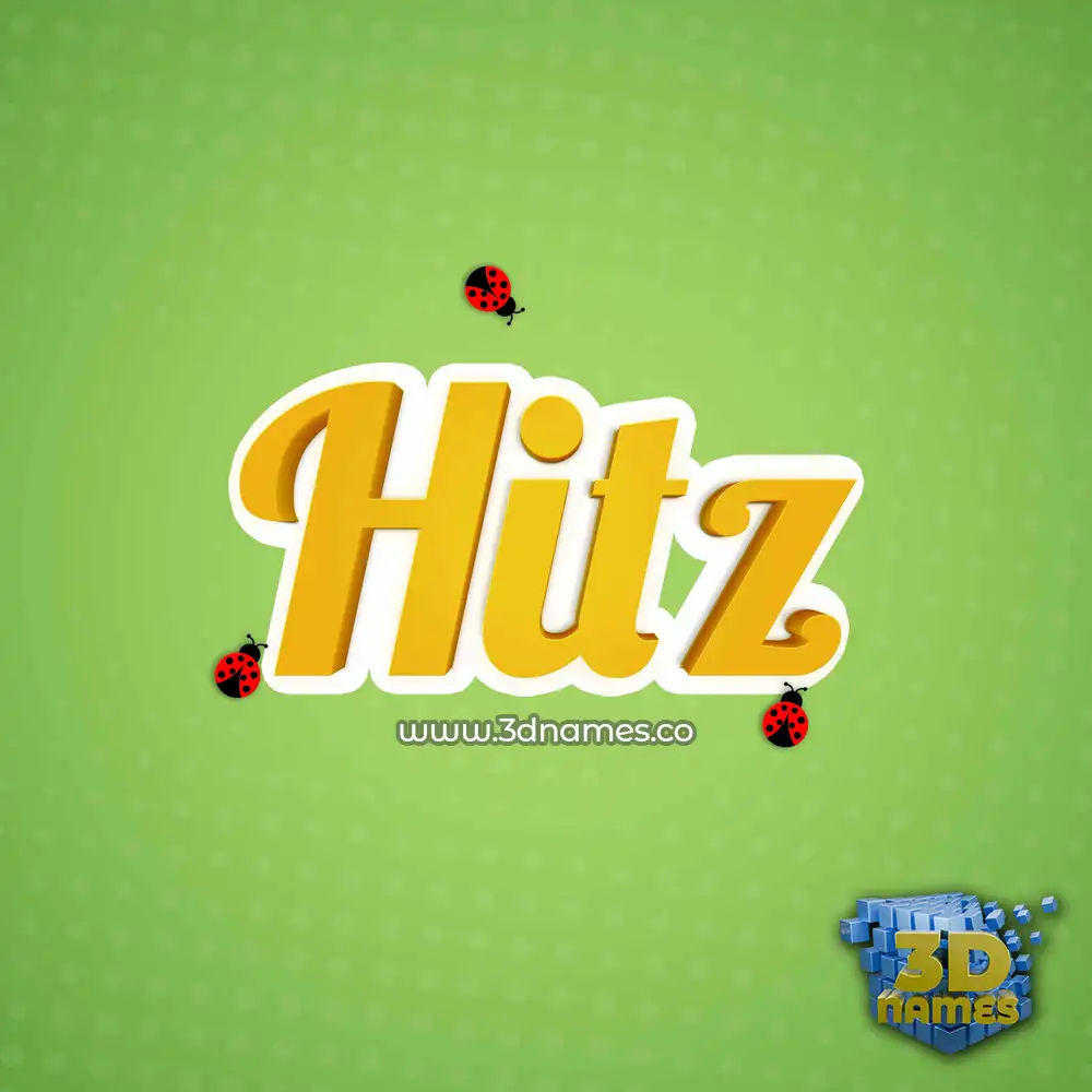 hitz in Ladybugs style - 3D name wallpaper